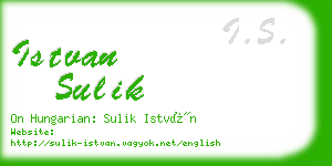 istvan sulik business card